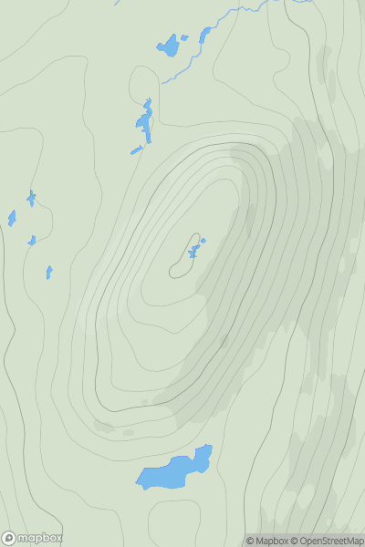 Thumbnail image for Meall a' Chapuill [Kyle of Lochalsh to Garve] showing contour plot for surrounding peak